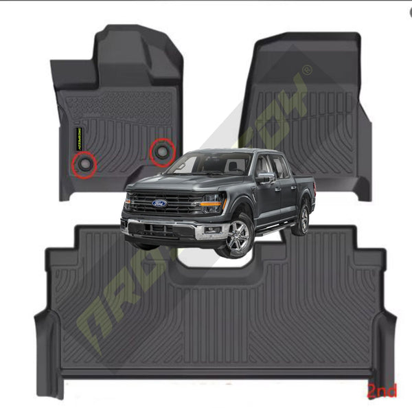 PISOS DE CALCE PERFECTO F150 2023+ CON CAJA HERRAMIENTAS
