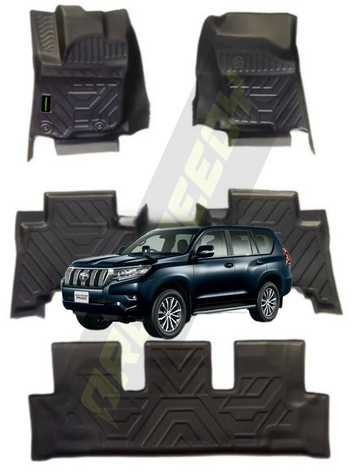 PISOS DE CALCE PERFECTO TOYOTA PRADO LC 2010-2024 4PIEZAS