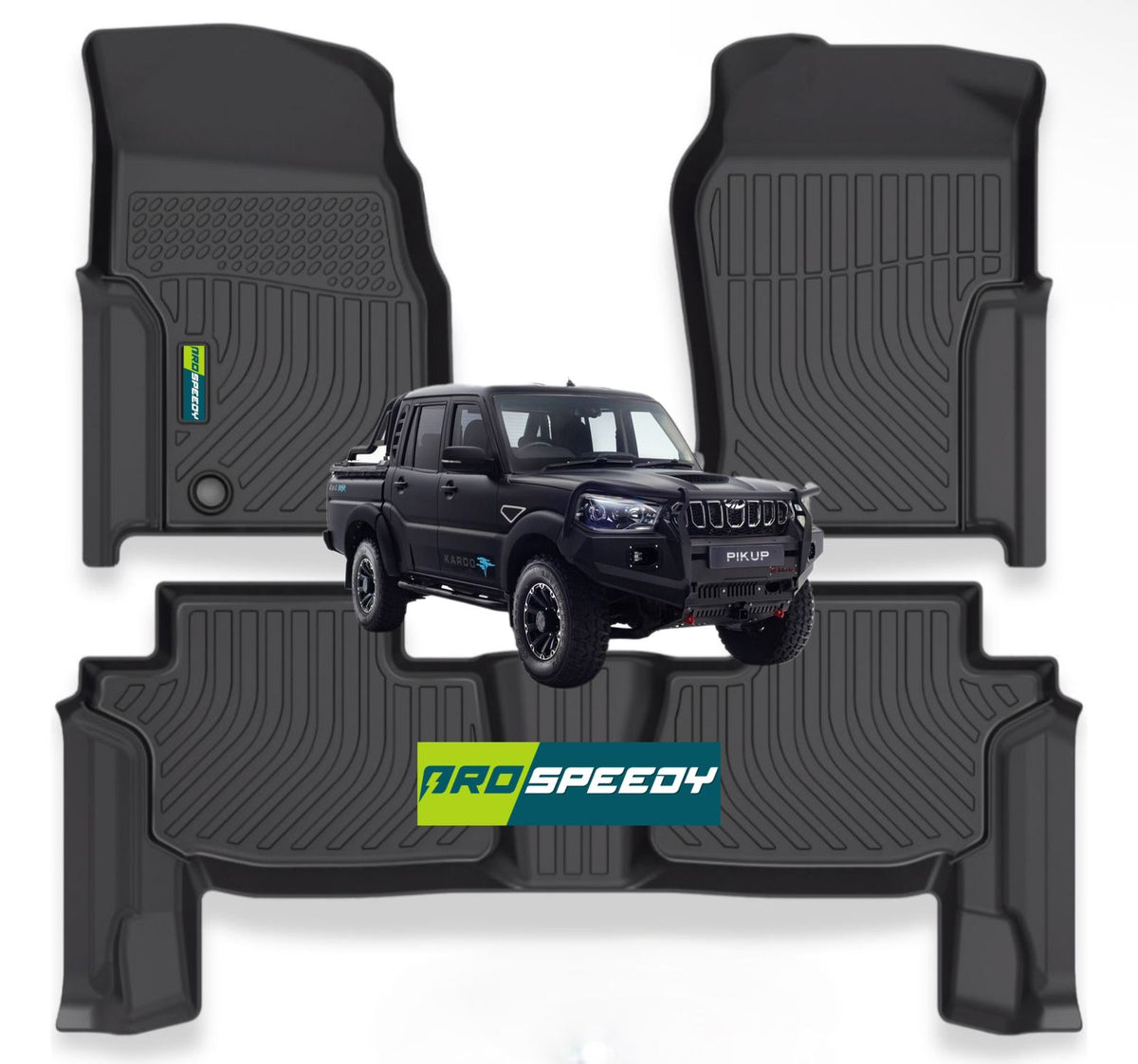 PISO DE CALCE PERFECTO MAHINDRA PICKUP DOBLE CABINA 3PIEZAS