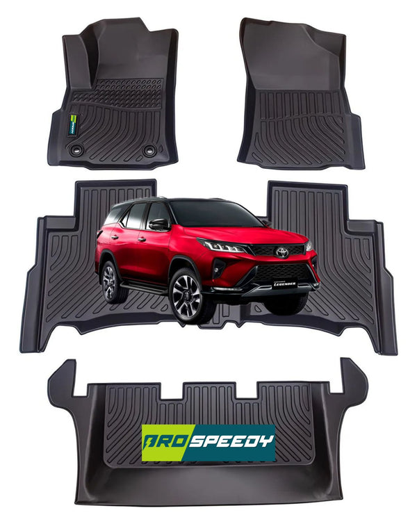 PISOS DE CALCE PERFECTO TOYOTA FORTUNER 2016+ 4PIEZAS