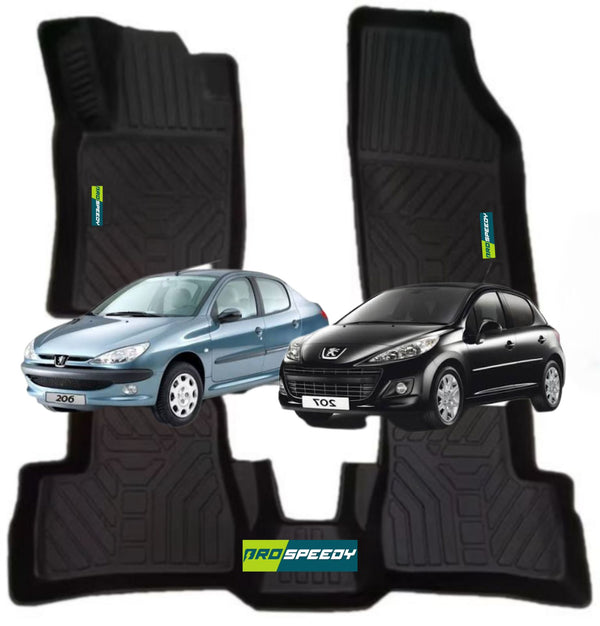 PISOS DE CALCE PERFECTO PEUGEOT 206 207 2009-2014 3PIEZAS