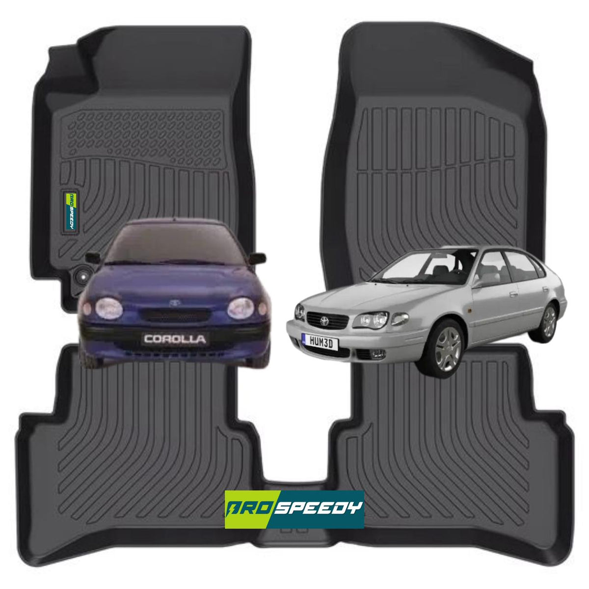 PISOS DE CALCE PERFECTO TOYOTA COROLLA 1998-2002 3PIEZAS