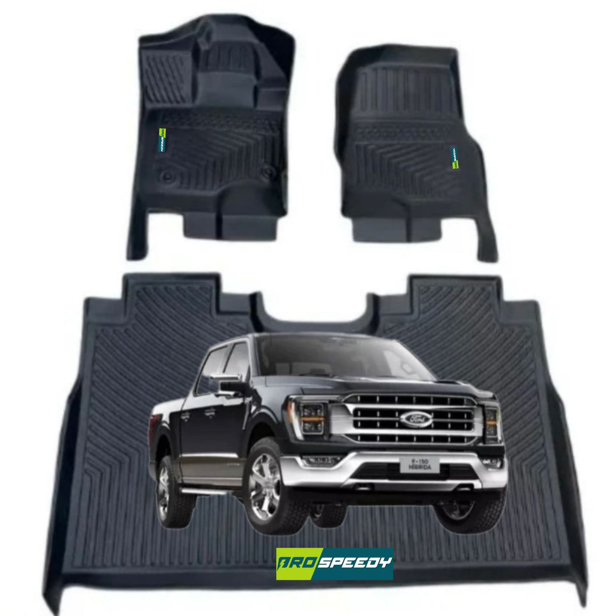 PISOS DE CALCE PERFECTO FORD F150 DOBLE CABINA 2015-2023 3PIEZAS