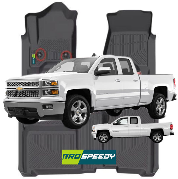 PISOS DE CALCE PERFECTO CHEVROLET SILVERADO CABINA Y MEDIA 2014-2018/2019 3PIEZAS