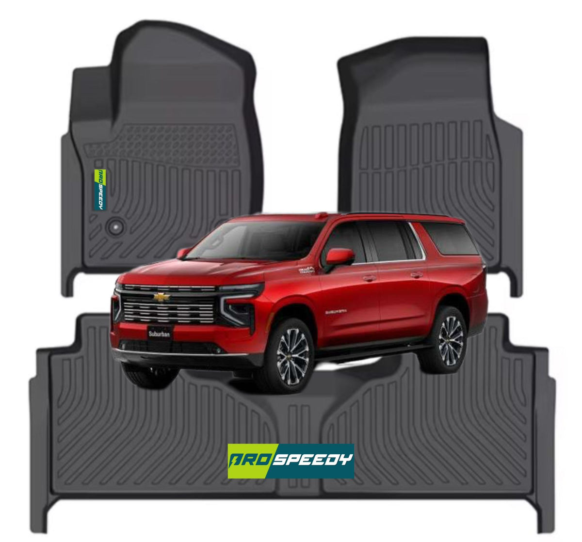 PISOS DE CALCE PERFECTO CHEVROLET SUBURBAN 2021+ 3PIEZAS