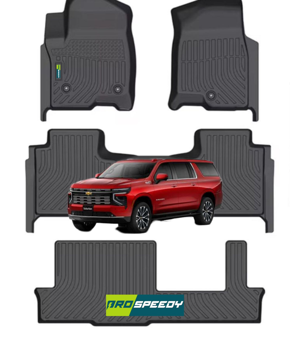 PISOS DE CALCE PERFECTO CHEVROLET SUBURBAN 2021+ 4PIEZAS