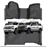 PISOS DE CALCE PERFECTO CHEVROLET SILVERADO DOBLE CABINA EXTENDIDA 2019+ 2PIEZAS