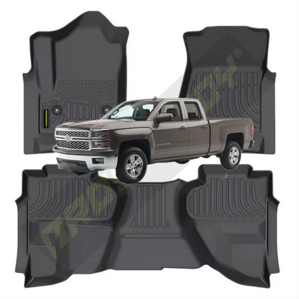 PISOS DE CALCE PERFECTO CHEVROLET SILVERADO CABINA Y MEDIA 2014-2018/2019 3PIEZAS
